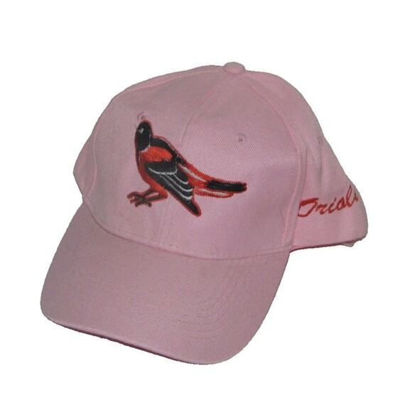 MLB Baltimore ORIOLES Pink Baseball Cap Hat Women's Adjustable Strap - Picture 1 of 4